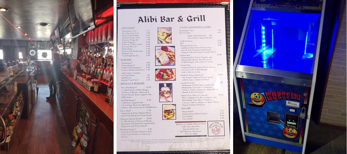 ALiBi Bar and Grill Menu