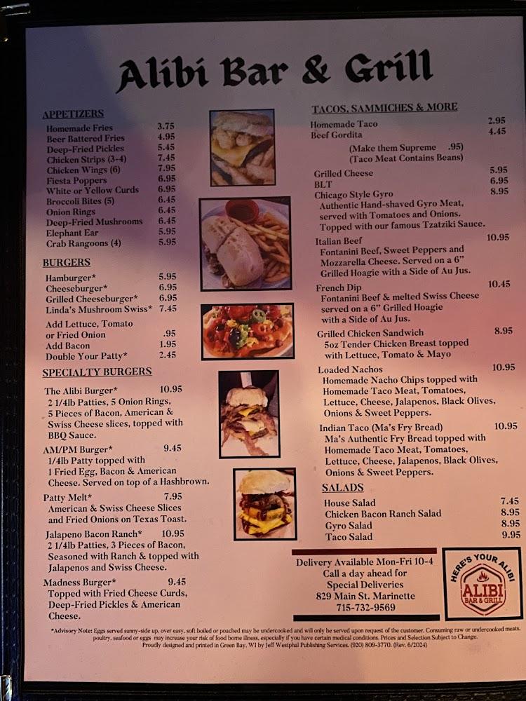 ALiBi Bar and Grill Menu image 3